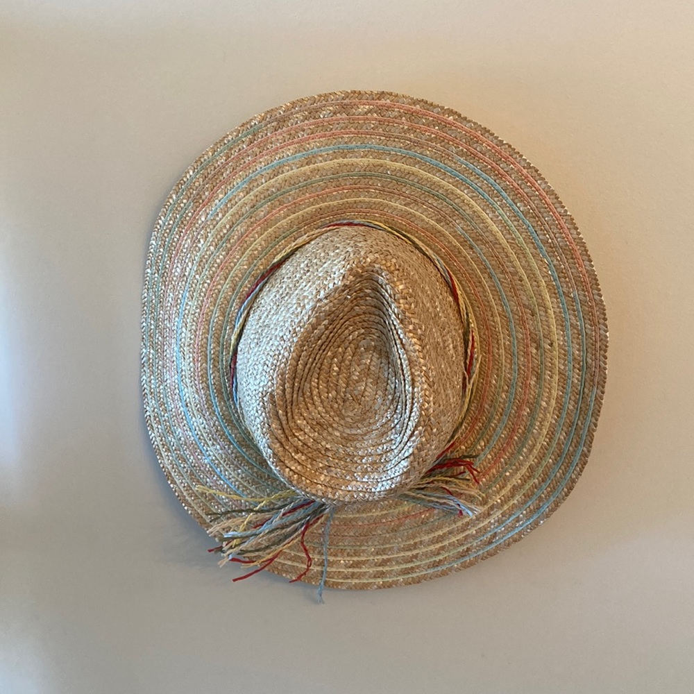 San Diego Hat Company Wheat Straw Summer Hat 4” Rim With Colorful Band